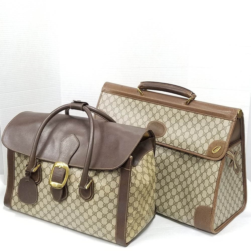 Rare Collector's Vintage Gucci Travel Luggage bag set. UNISEX